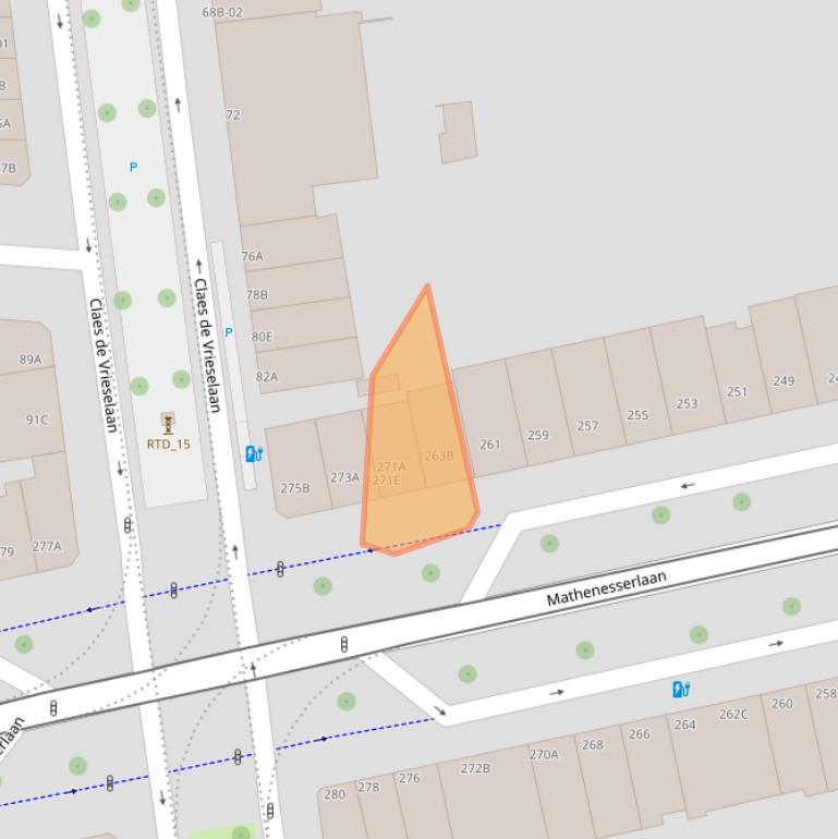 Kaart van postcodegebied 3021HE.