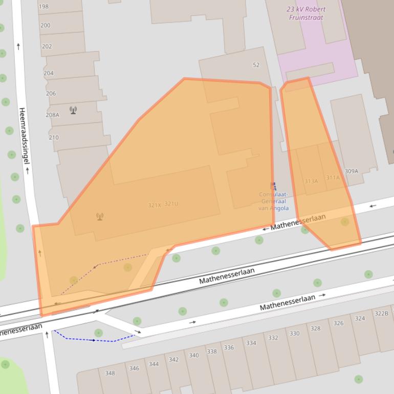 Kaart van postcodegebied 3021HL.