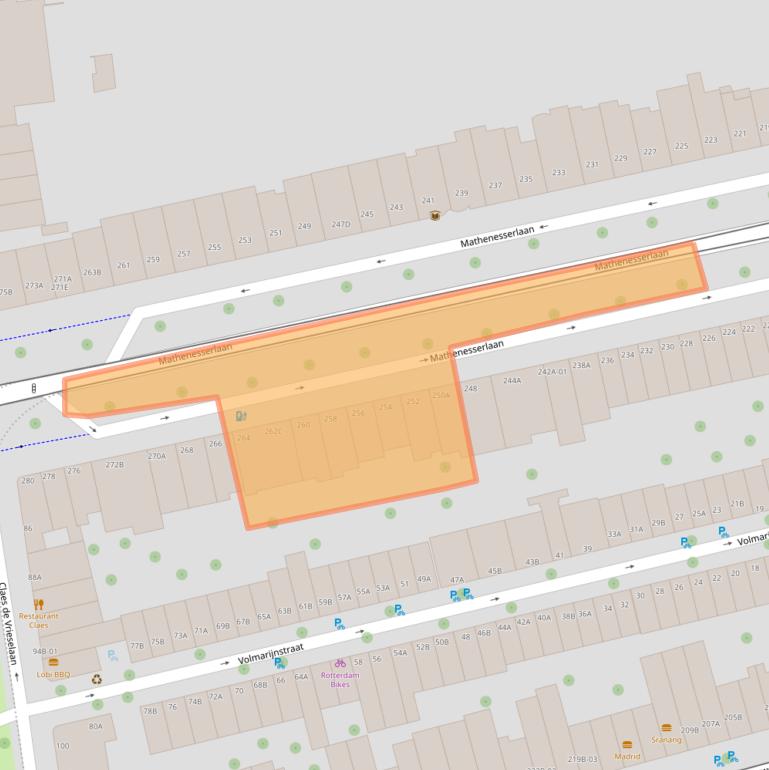 Kaart van postcodegebied 3021HR.