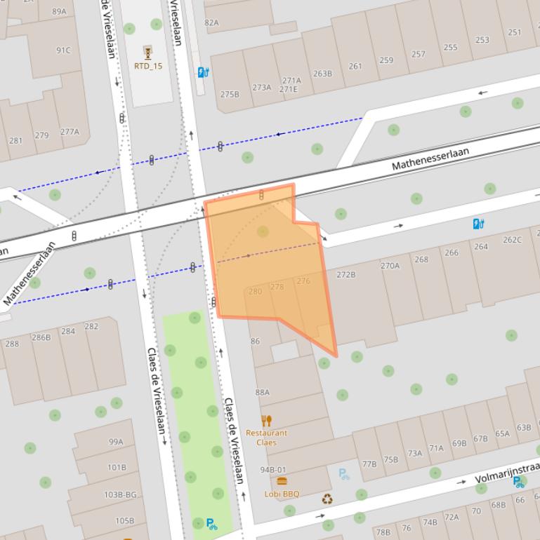 Kaart van postcodegebied 3021HT.