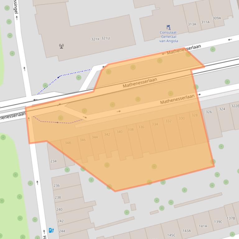 Kaart van postcodegebied 3021HZ.