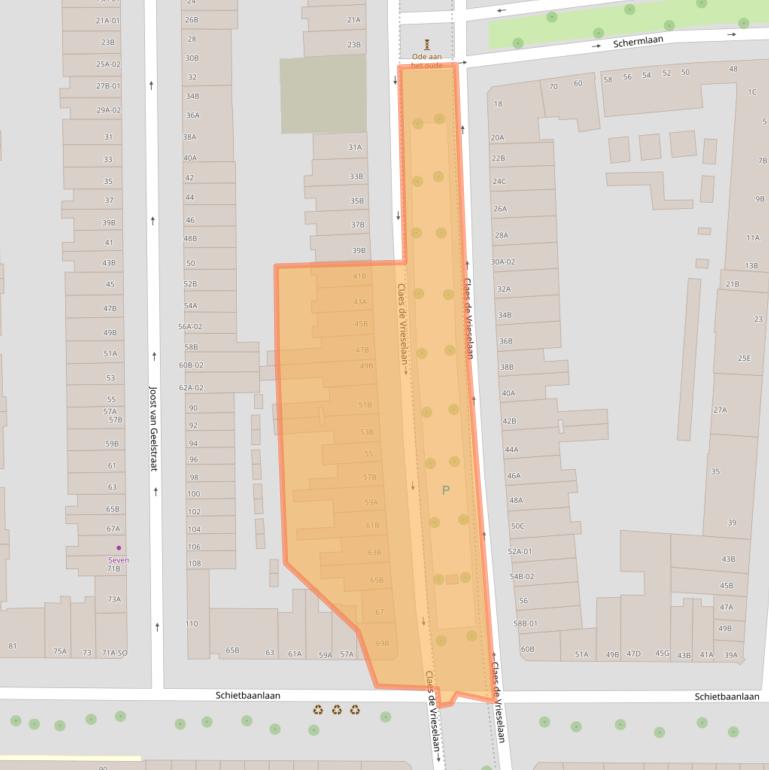 Kaart van postcodegebied 3021JC.