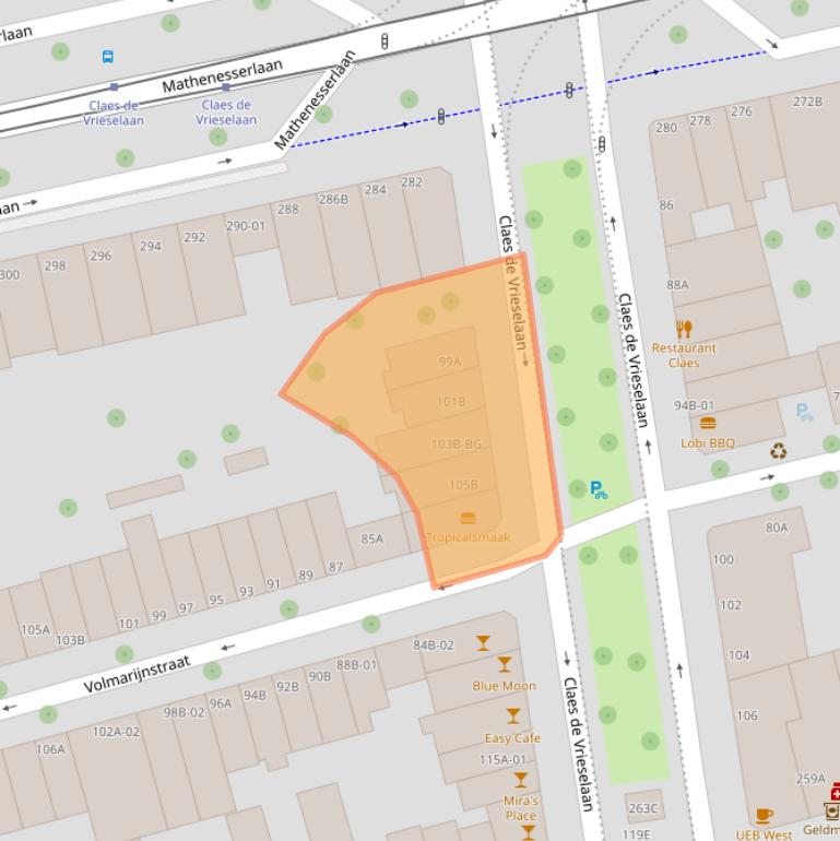 Kaart van postcodegebied 3021JG.