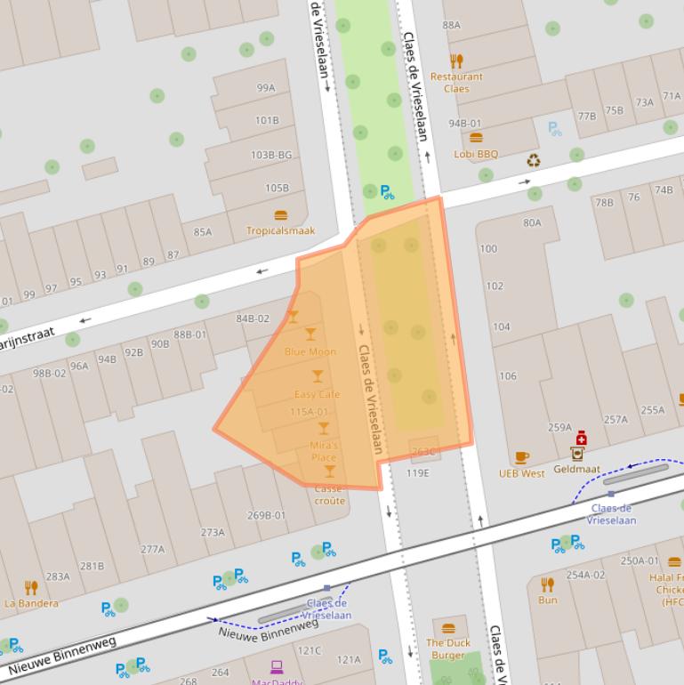 Kaart van postcodegebied 3021JH.