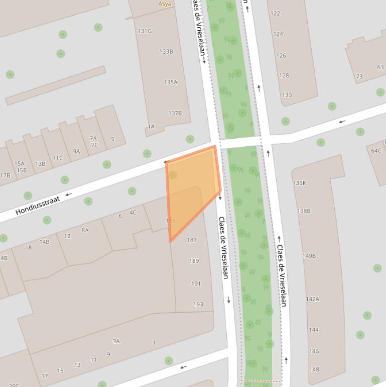 Kaart van postcodegebied 3021JK.