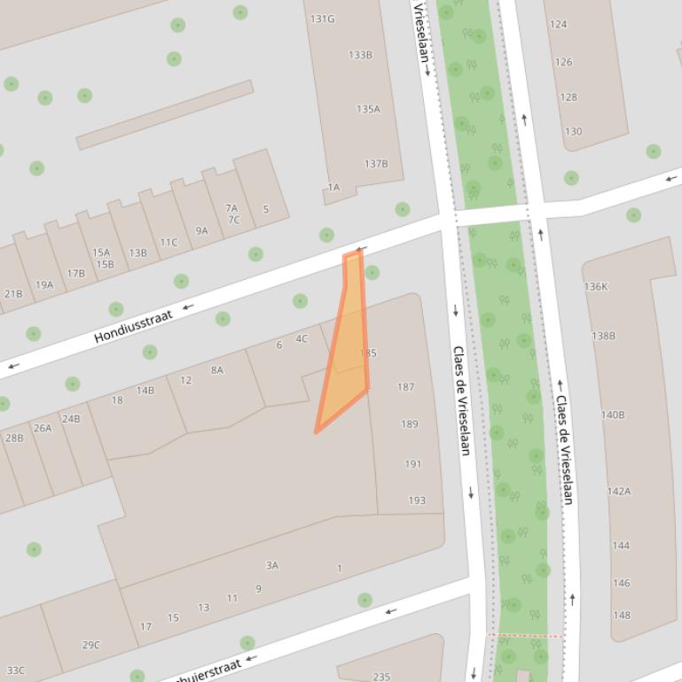 Kaart van postcodegebied 3021JL.