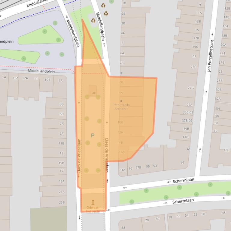 Kaart van postcodegebied 3021JN.