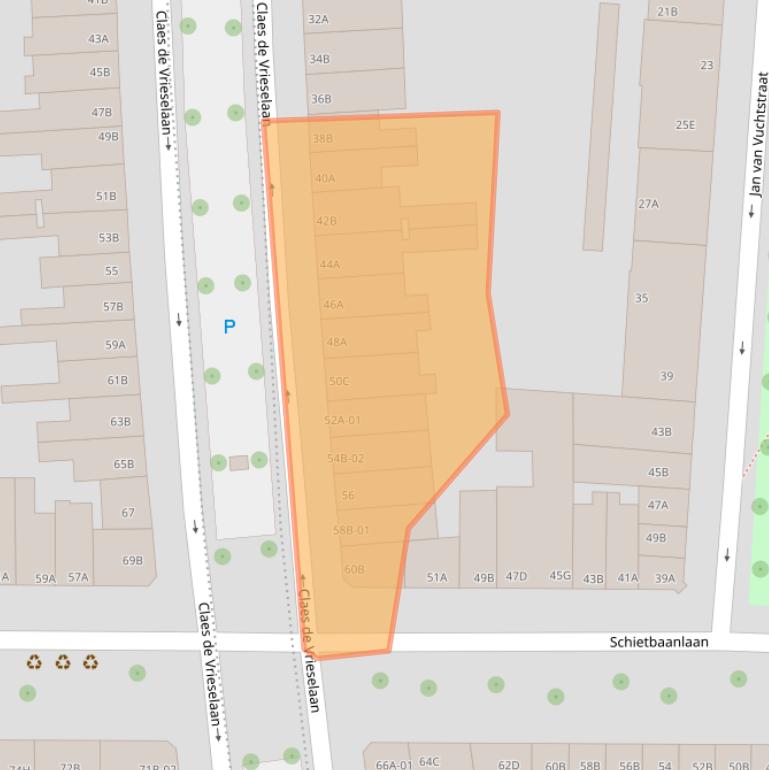 Kaart van postcodegebied 3021JR.