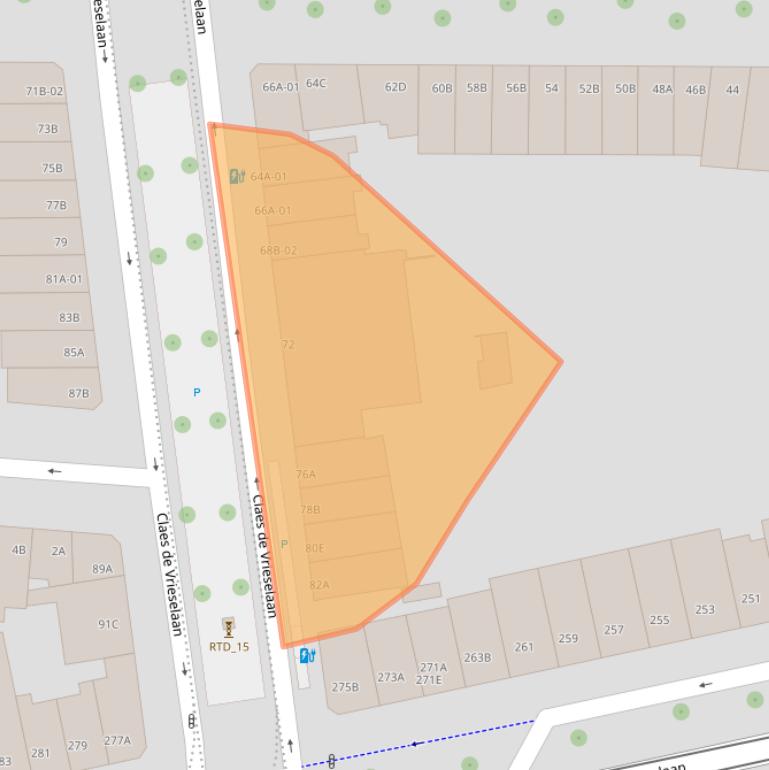Kaart van postcodegebied 3021JS.