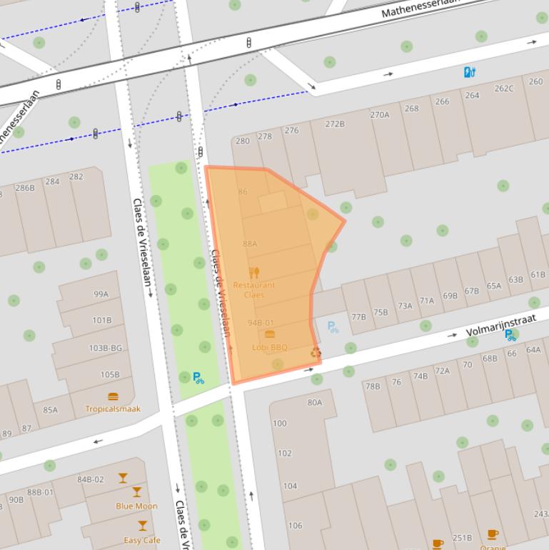 Kaart van postcodegebied 3021JT.