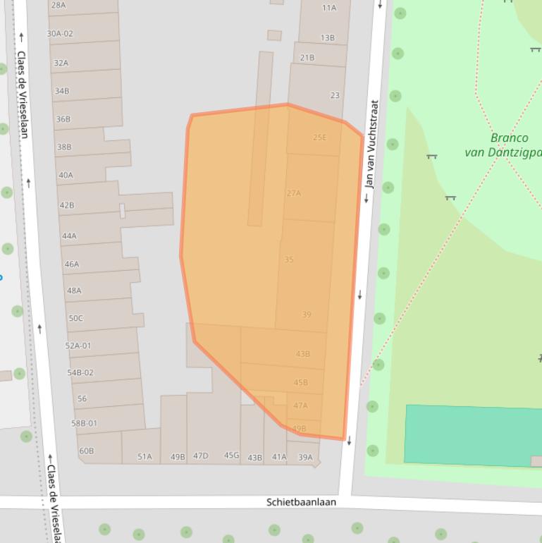 Kaart van postcodegebied 3021KB.