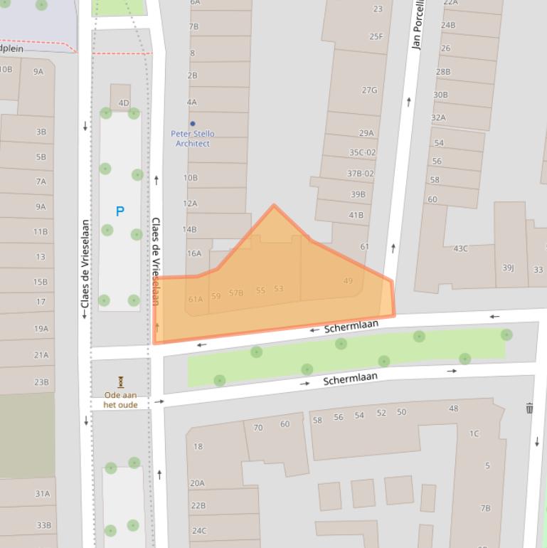 Kaart van postcodegebied 3021KJ.
