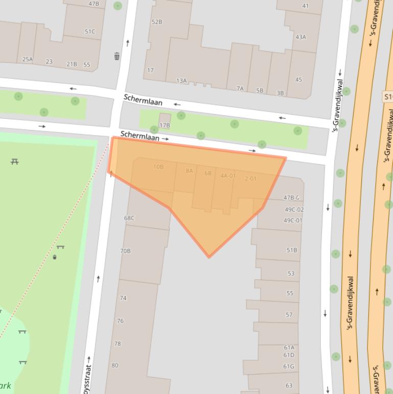 Kaart van postcodegebied 3021KK.