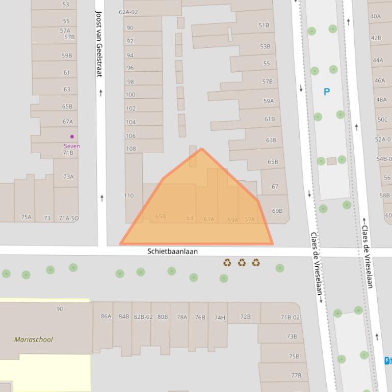 Kaart van postcodegebied 3021LD.