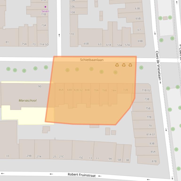 Kaart van postcodegebied 3021LM.