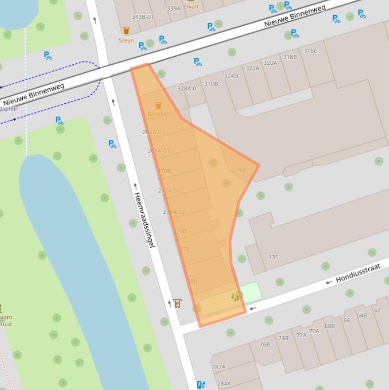 Kaart van postcodegebied 3021NA.