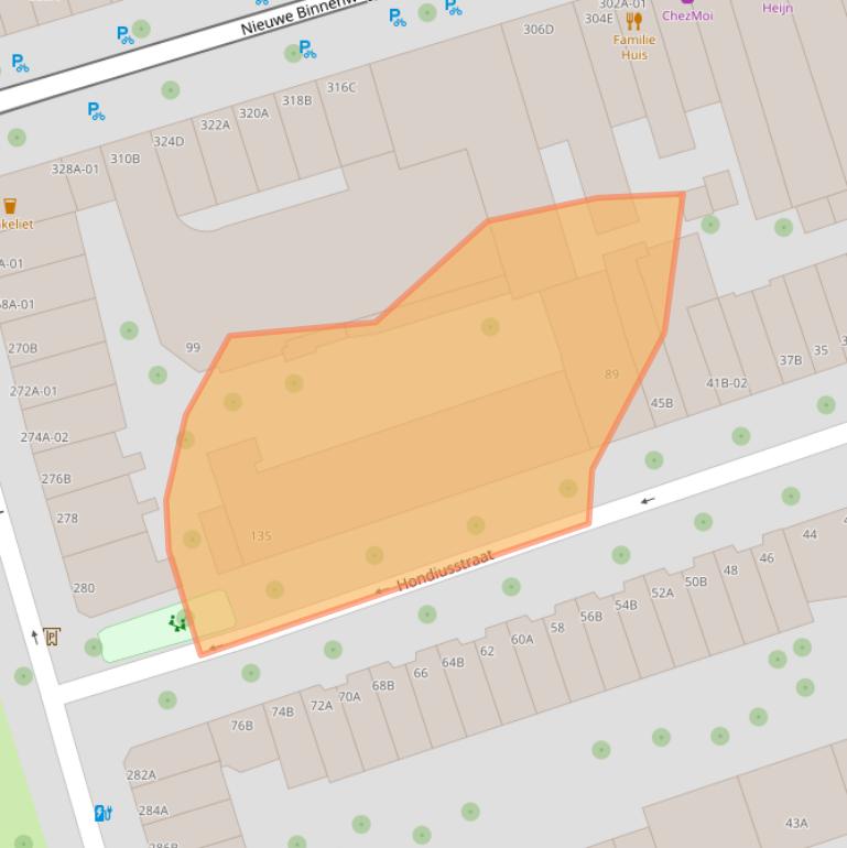 Kaart van postcodegebied 3021NJ.