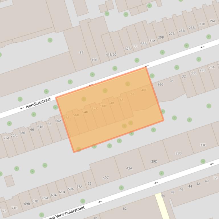 Kaart van postcodegebied 3021NM.