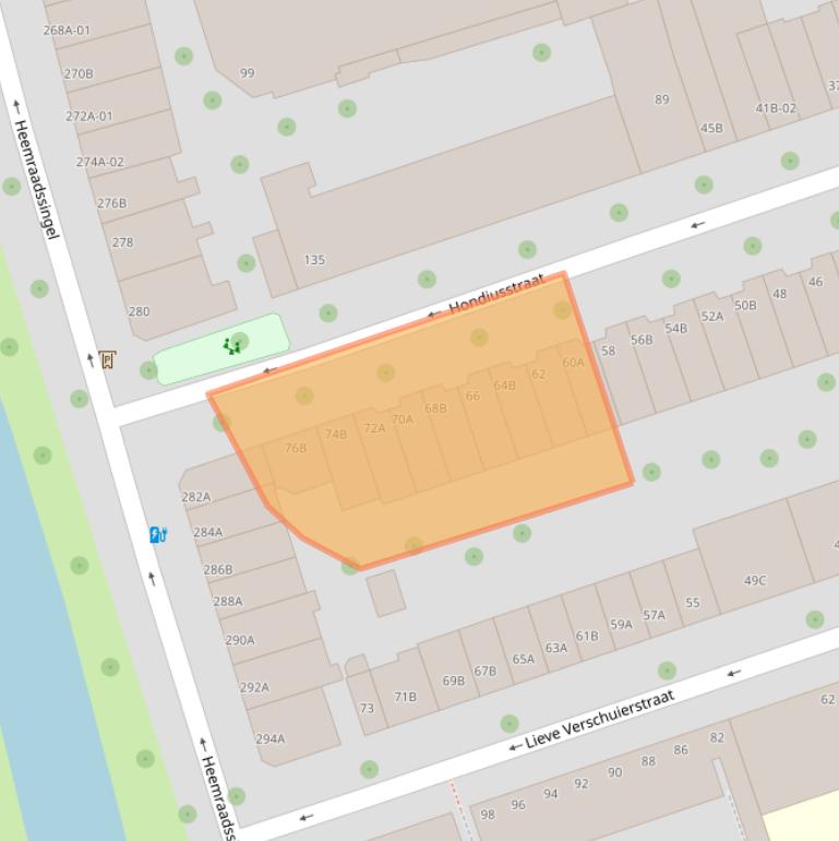 Kaart van postcodegebied 3021NN.