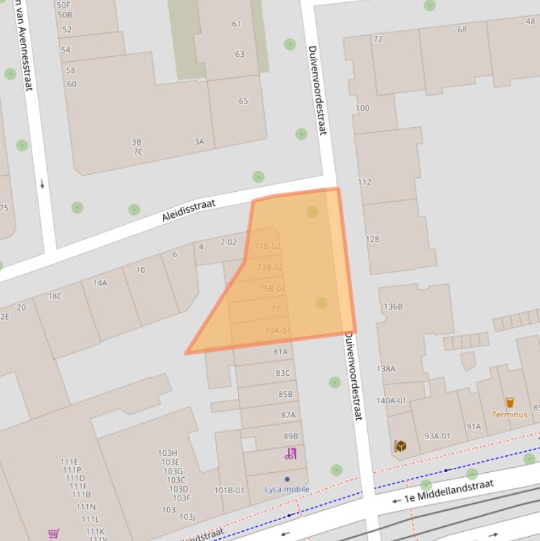 Kaart van postcodegebied 3021PE.