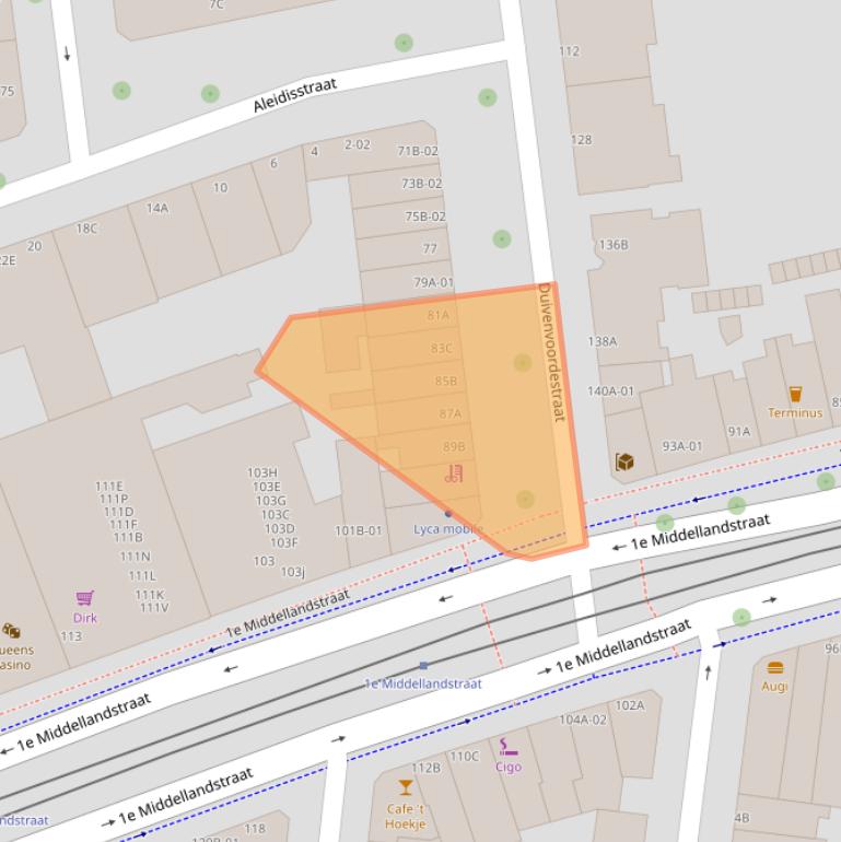 Kaart van postcodegebied 3021PG.