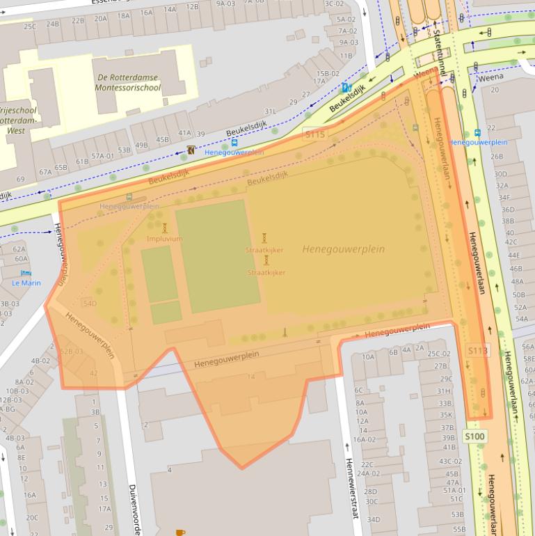 Kaart van postcodegebied 3021PM.