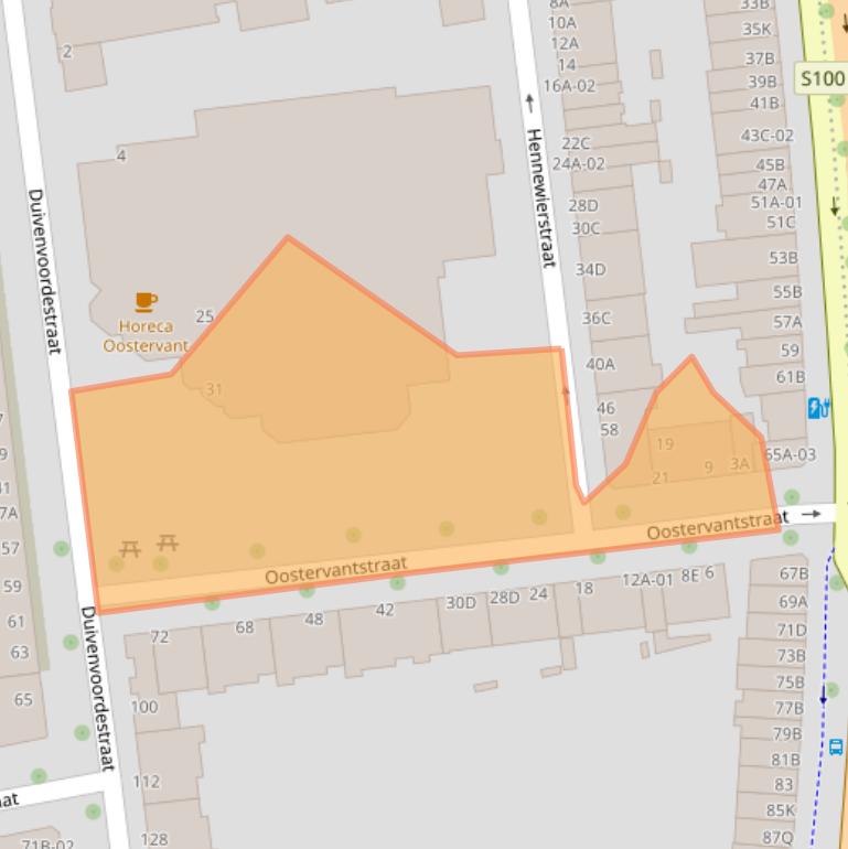 Kaart van postcodegebied 3021PT.