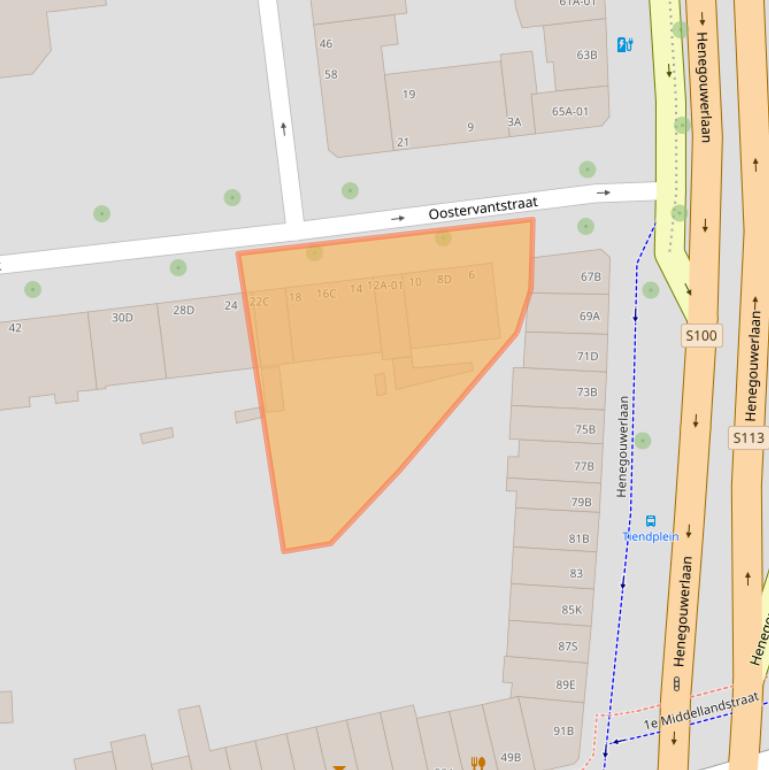 Kaart van postcodegebied 3021PV.