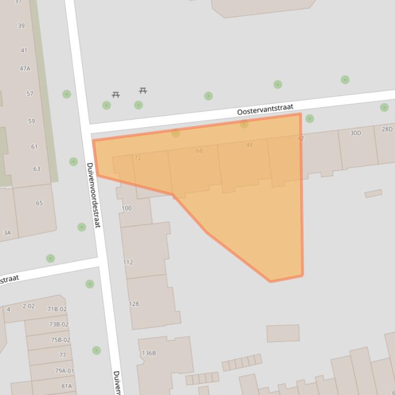 Kaart van postcodegebied 3021PX.