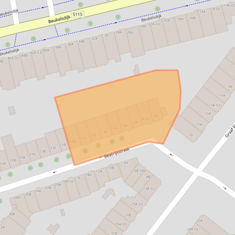 Kaart van postcodegebied 3021RA.