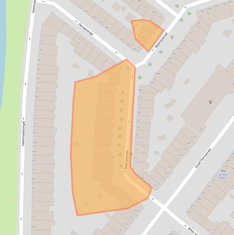 Kaart van postcodegebied 3021RC.