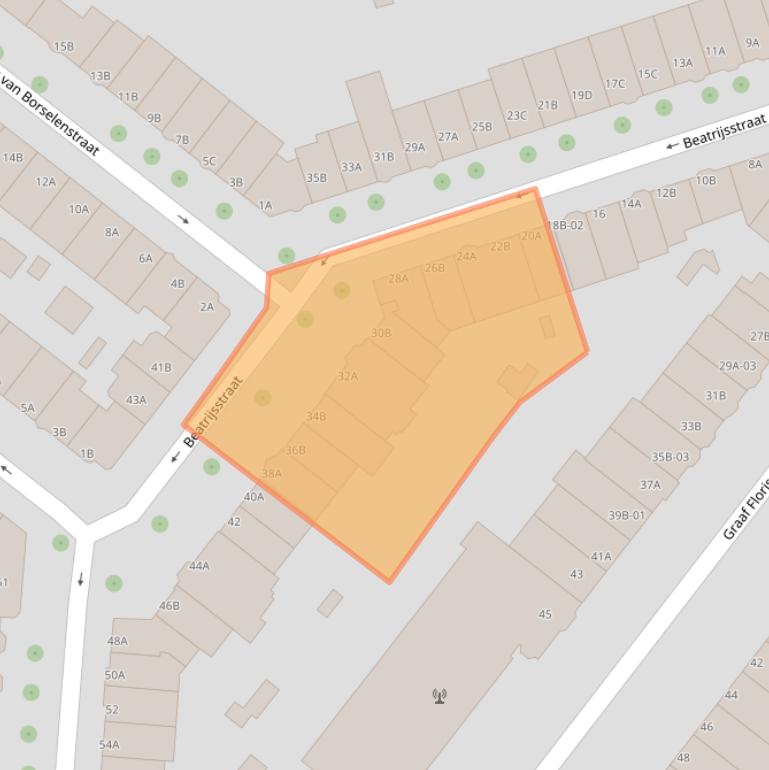 Kaart van postcodegebied 3021RE.