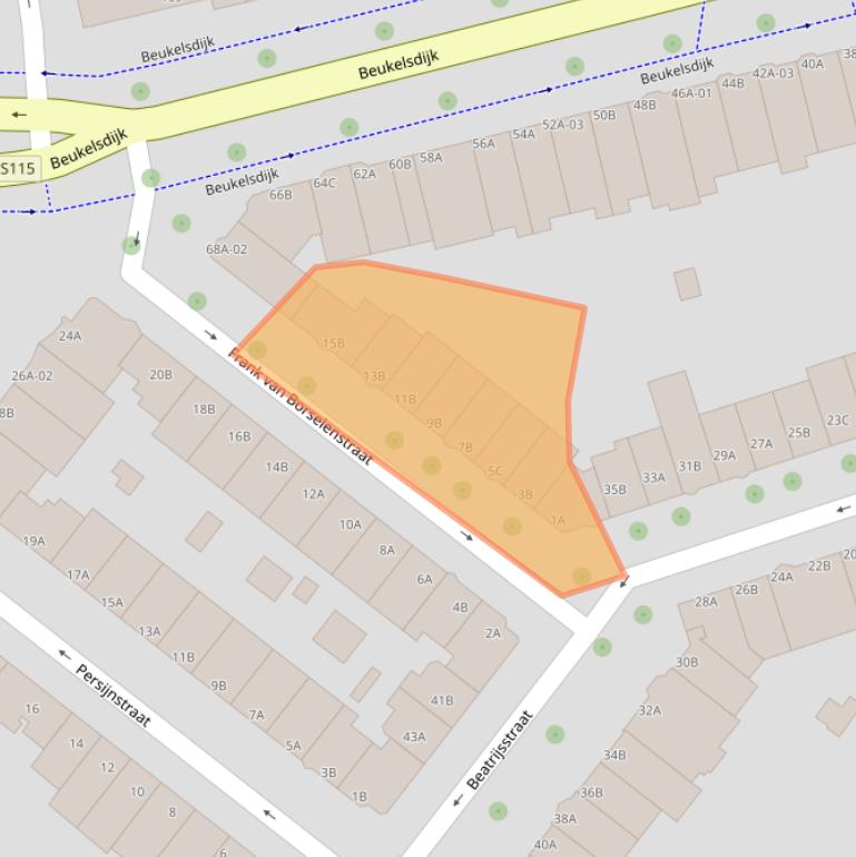 Kaart van postcodegebied 3021RJ.