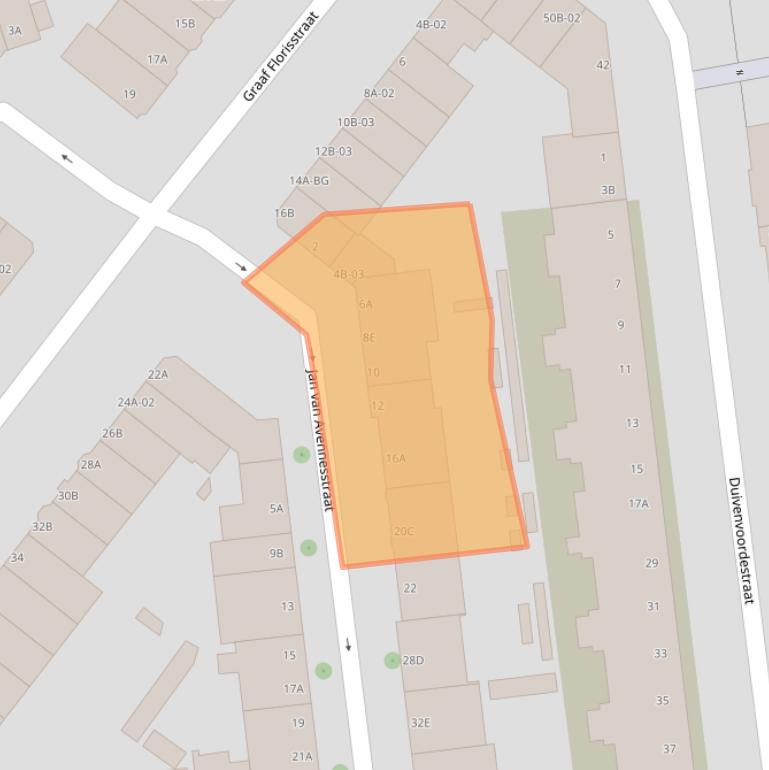 Kaart van postcodegebied 3021RP.
