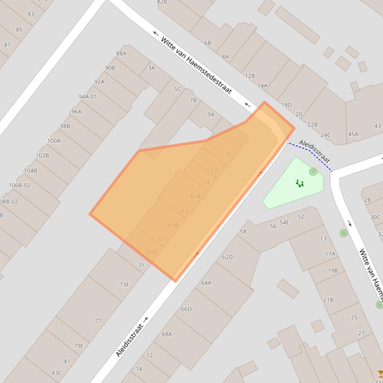 Kaart van postcodegebied 3021SE.