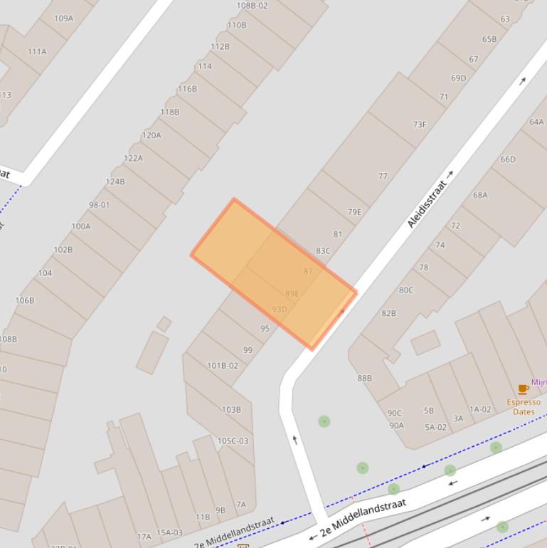 Kaart van postcodegebied 3021SH.