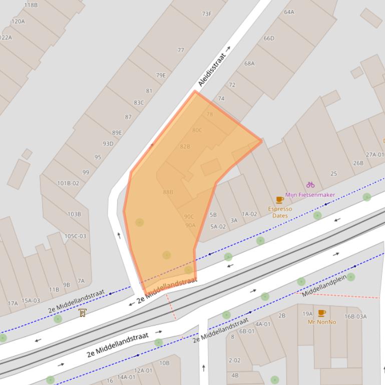 Kaart van postcodegebied 3021SR.