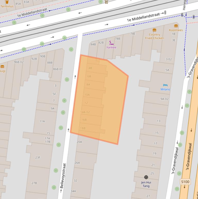 Kaart van postcodegebied 3021TG.