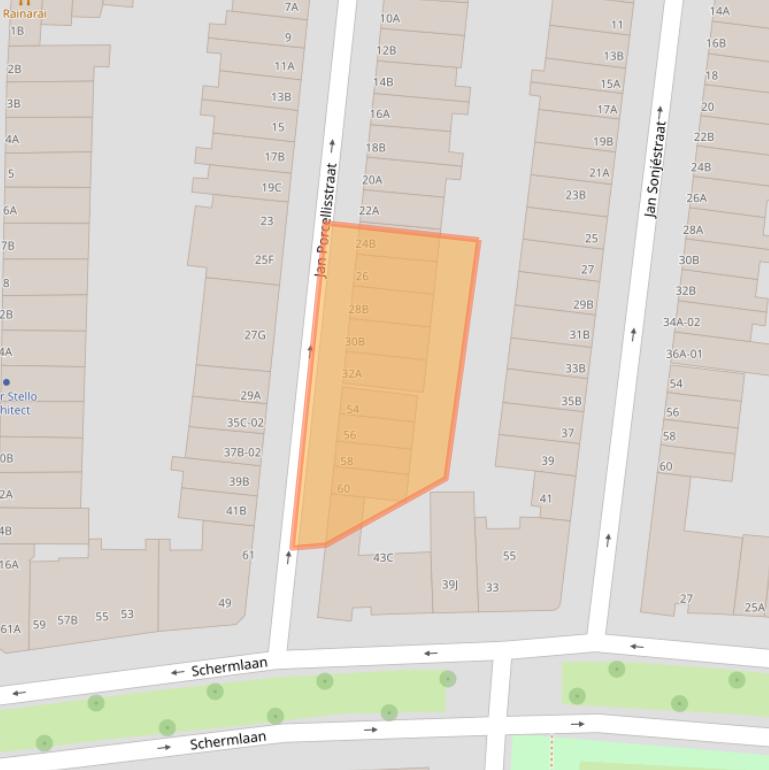 Kaart van postcodegebied 3021TS.