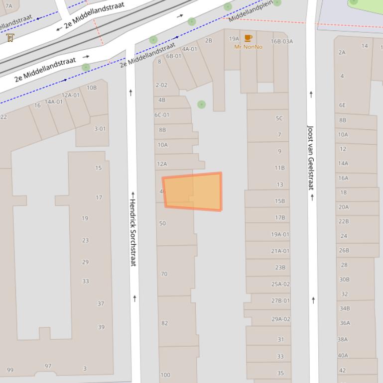 Kaart van postcodegebied 3021VE.