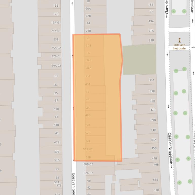 Kaart van postcodegebied 3021VN.