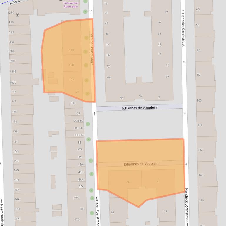 Kaart van postcodegebied 3021VR.