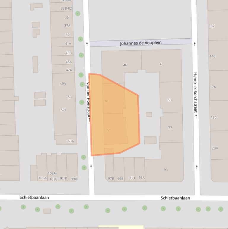 Kaart van postcodegebied 3021VZ.
