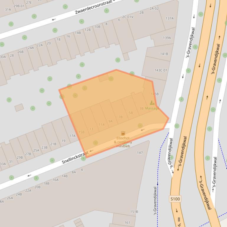 Kaart van postcodegebied 3021WB.