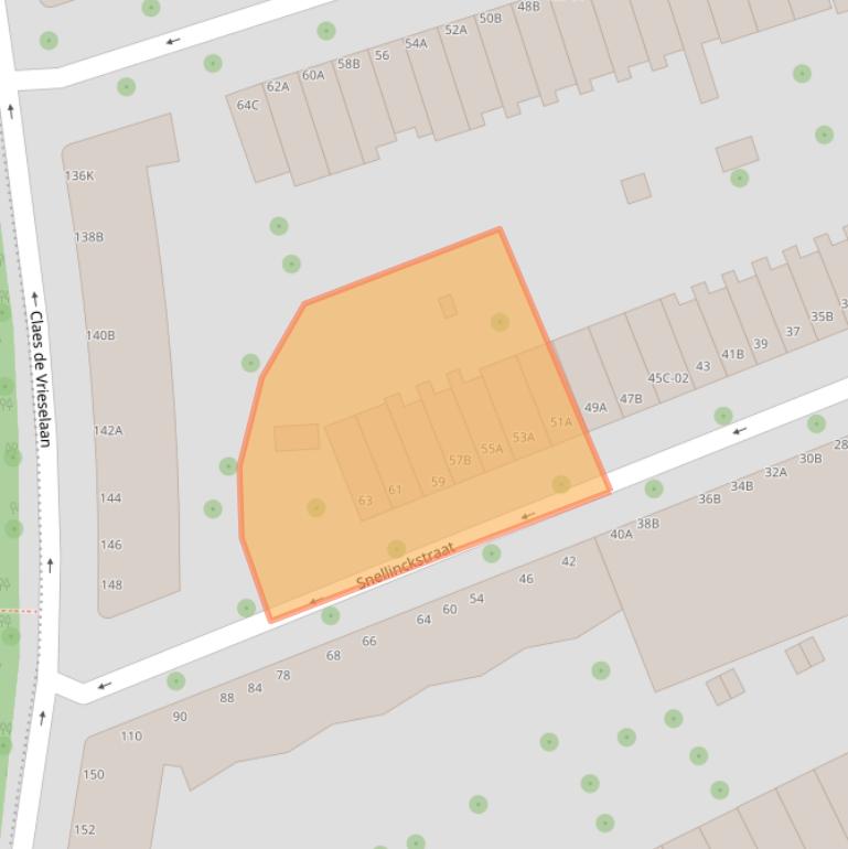 Kaart van postcodegebied 3021WE.