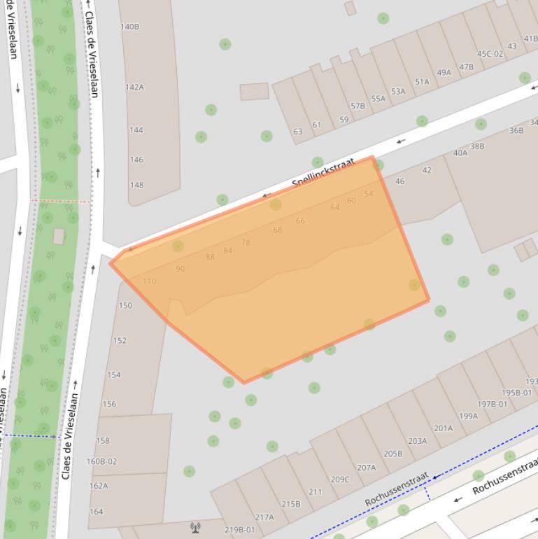 Kaart van postcodegebied 3021WK.