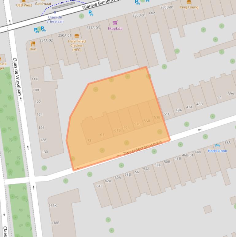 Kaart van postcodegebied 3021WR.