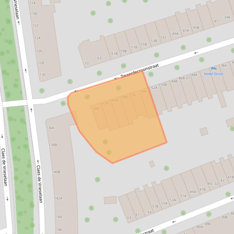 Kaart van postcodegebied 3021WX.
