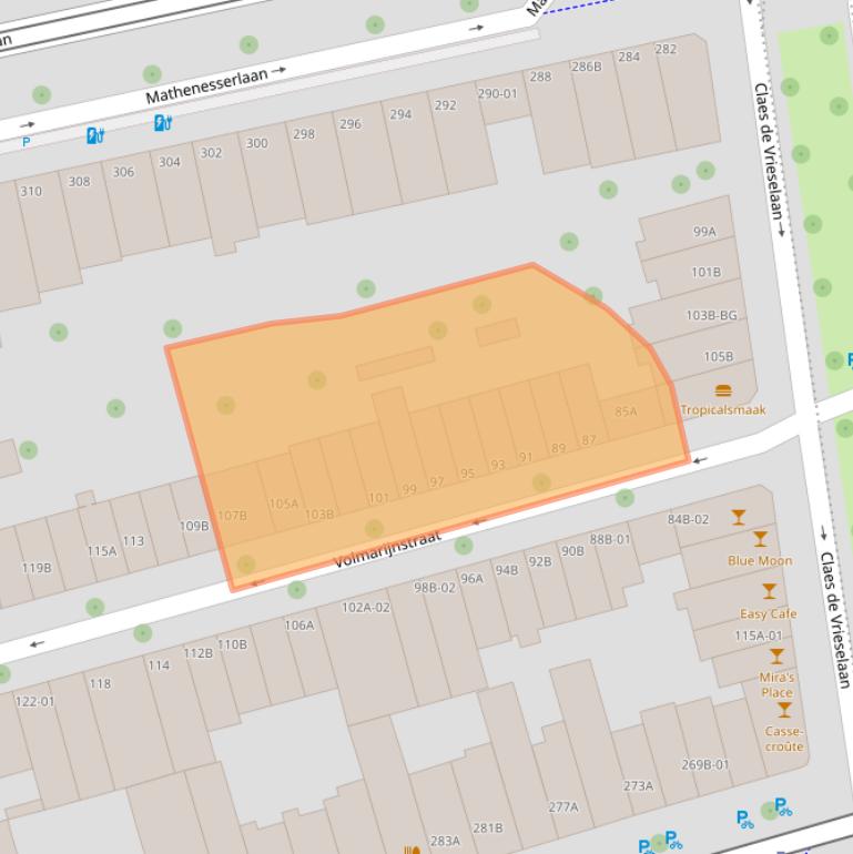 Kaart van postcodegebied 3021XL.