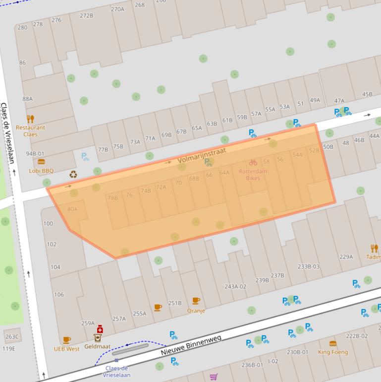Kaart van postcodegebied 3021XT.